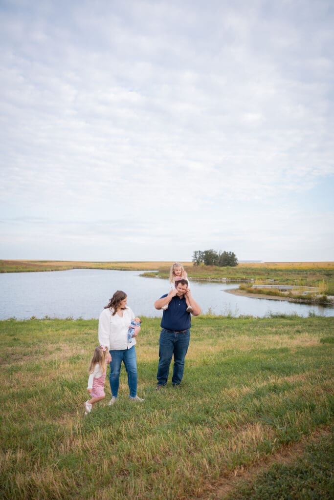 Family photo on Wayland Iowa farm
