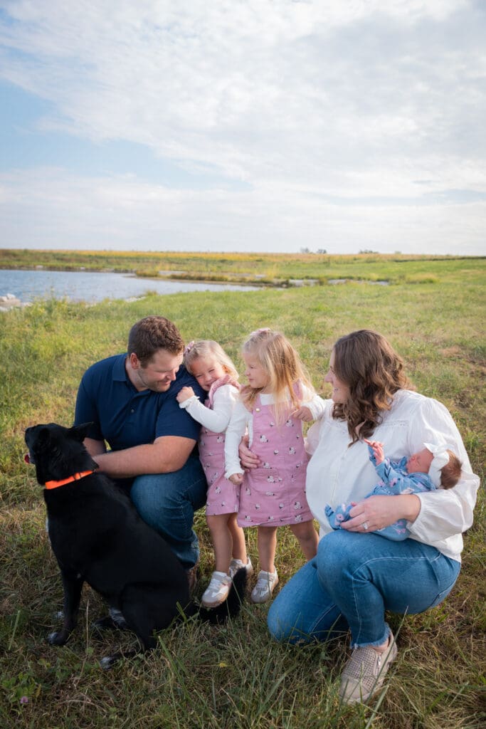 Family photo on Wayland Iowa farm