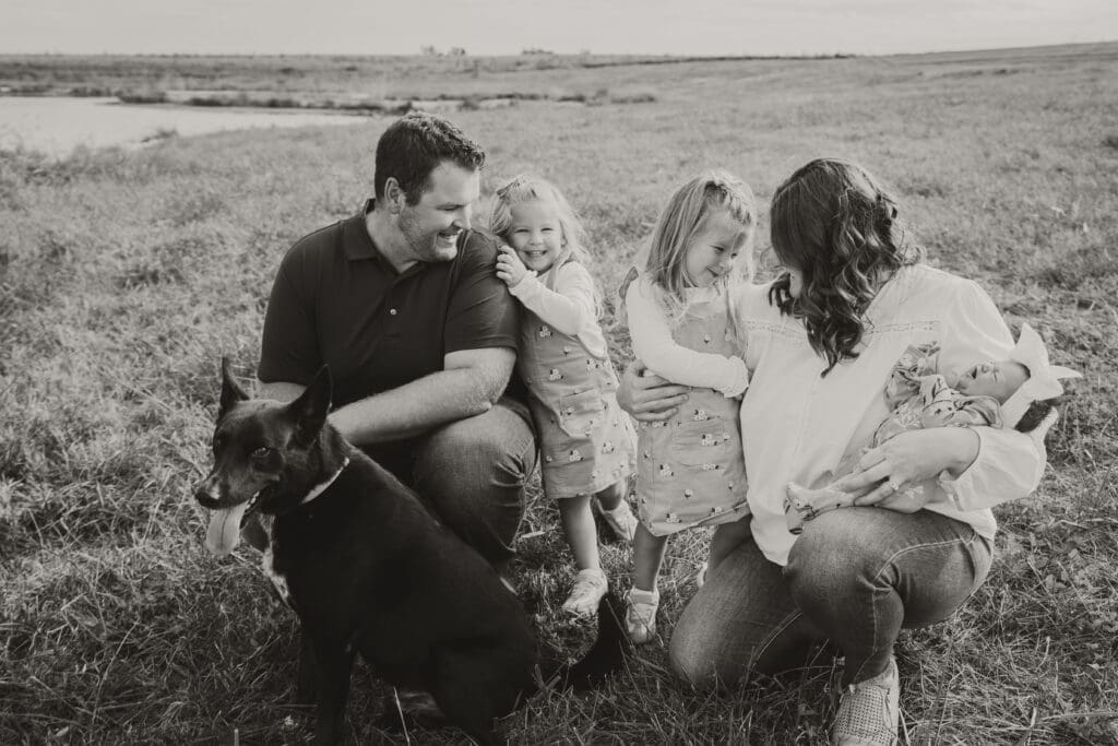 Family photo on Wayland Iowa farm