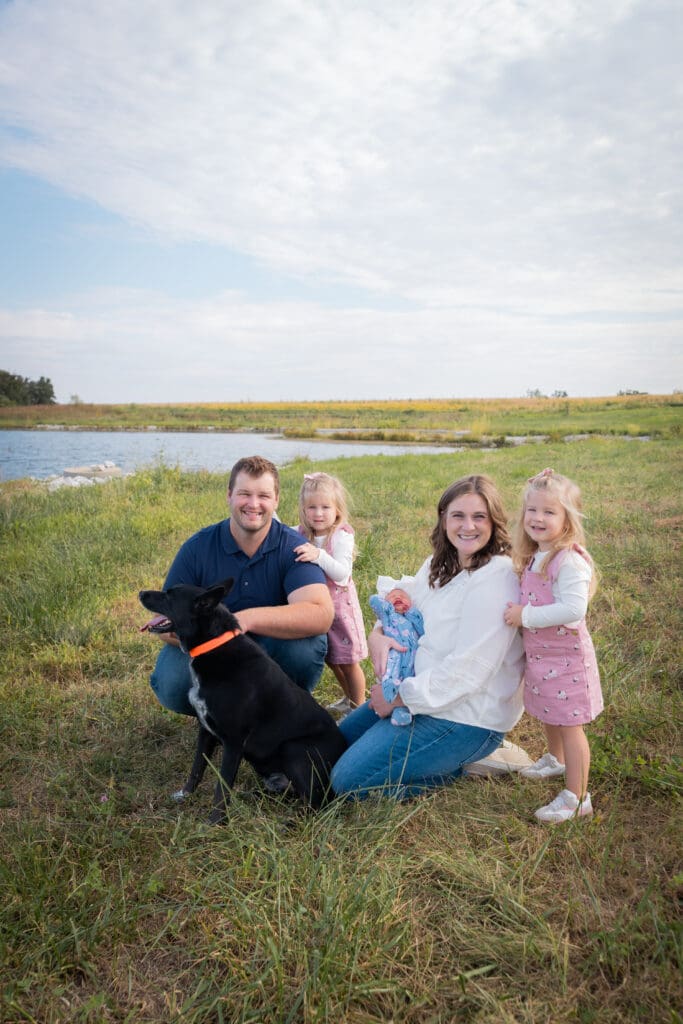 Family photo on Wayland Iowa farm