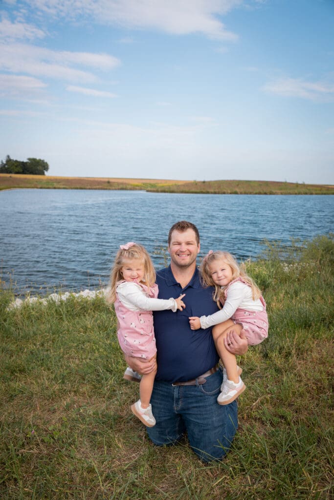 Family photo on Wayland Iowa farm