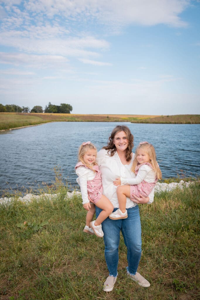 Family photo on Wayland Iowa farm
